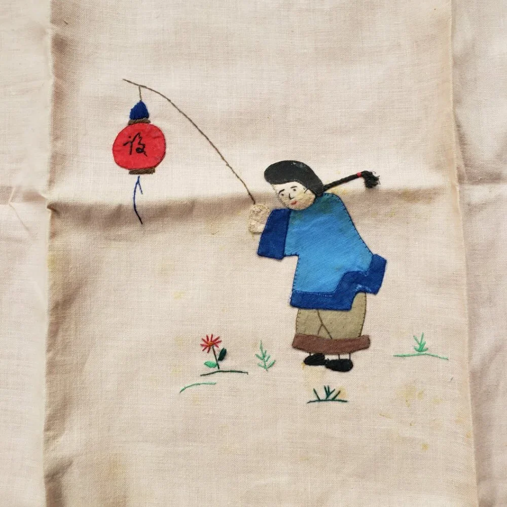 Vtg 50s Hostess Half Apron